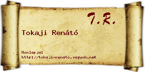 Tokaji Renátó névjegykártya
